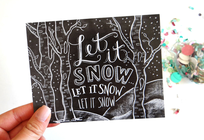 Lily & Val - card - Let it snow