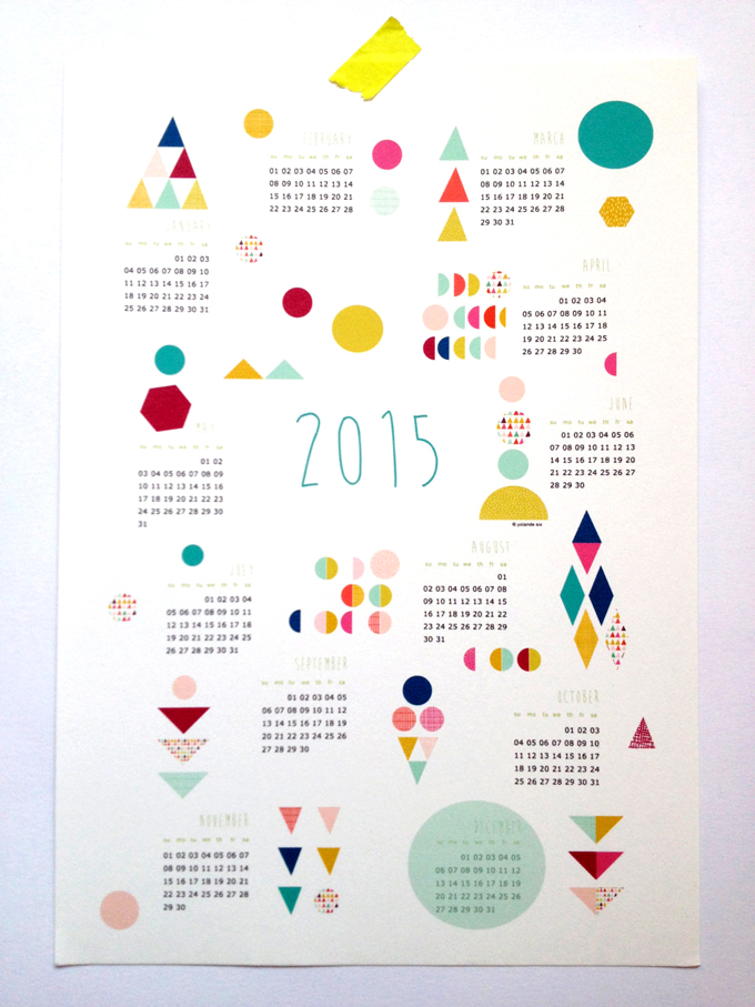 mademoiselleyo Calendar 2015