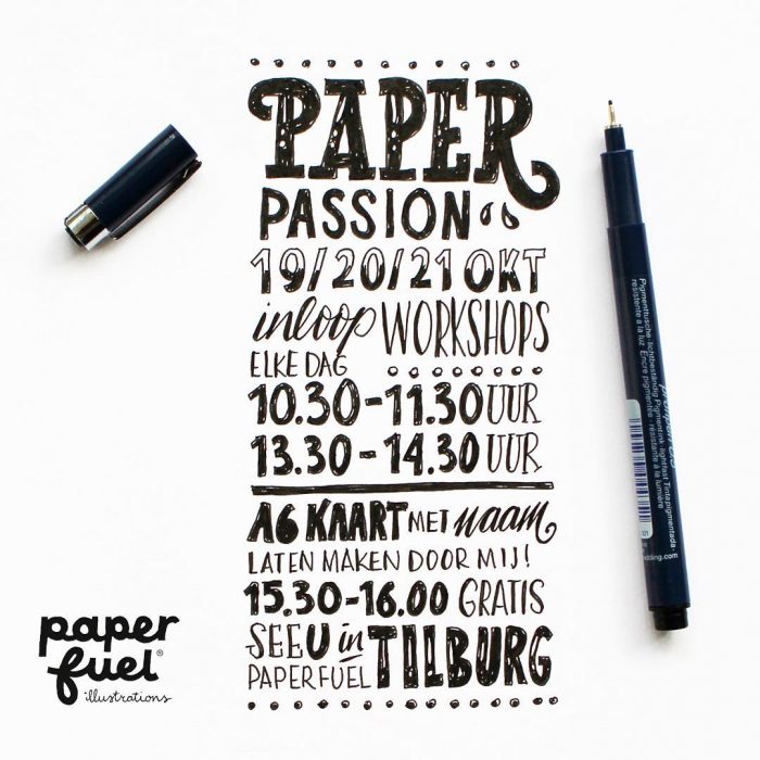 Paperfuel handlettering workshops PaperPassion HappyMakersBlog