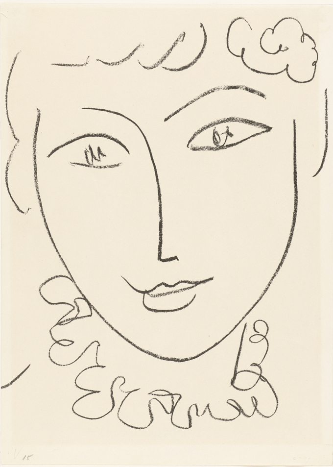 Henri Matisse_La Pompadour_uit de serie Portraits_ca 1951_Collectie Rijksmuseum