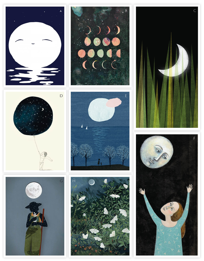 Moon illustrations