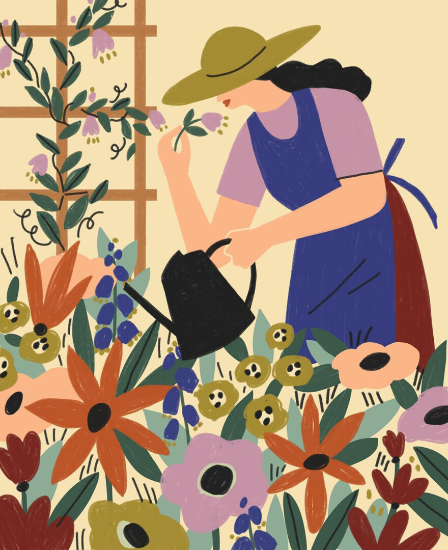 tuinieren met illustraties