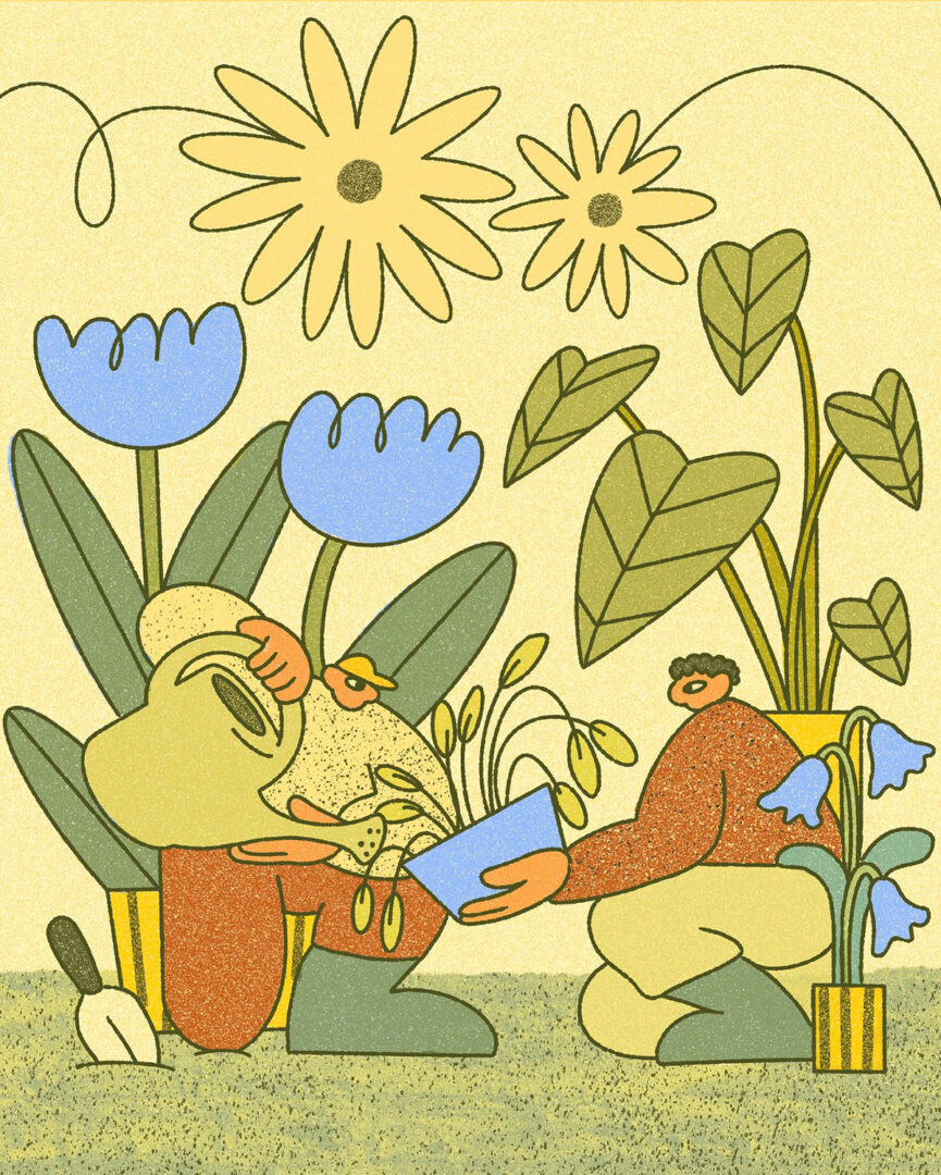 tuinieren met illustraties